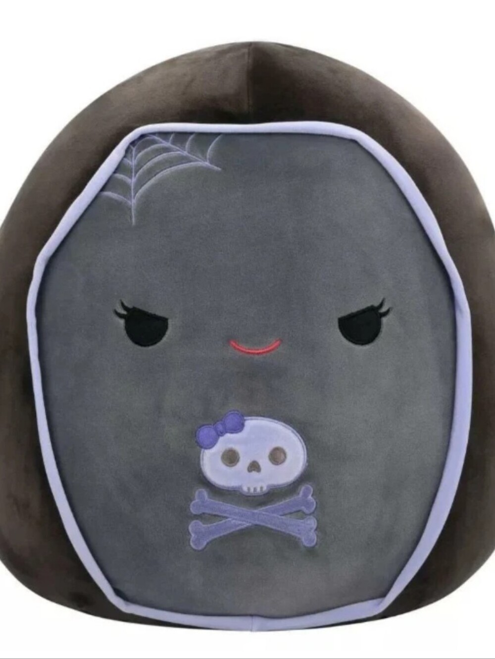 Squishmallows Original 16-Inch Julianne Grey and Purple Coffin